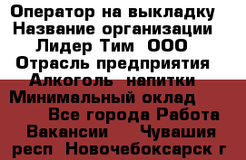 Оператор на выкладку › Название организации ­ Лидер Тим, ООО › Отрасль предприятия ­ Алкоголь, напитки › Минимальный оклад ­ 30 000 - Все города Работа » Вакансии   . Чувашия респ.,Новочебоксарск г.